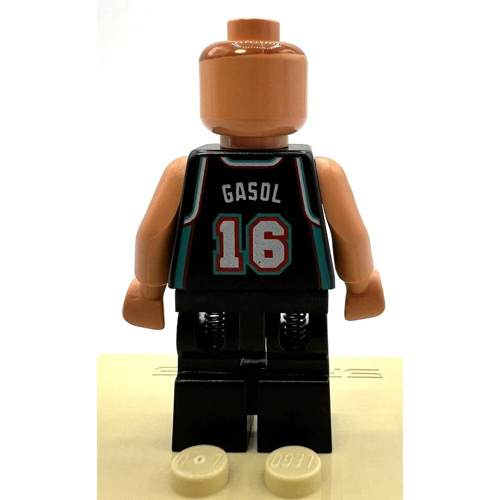 LEGO Sports Basketball NBA Minifigure Pau Gasol #16 Memphis Grizzlies W/Stand